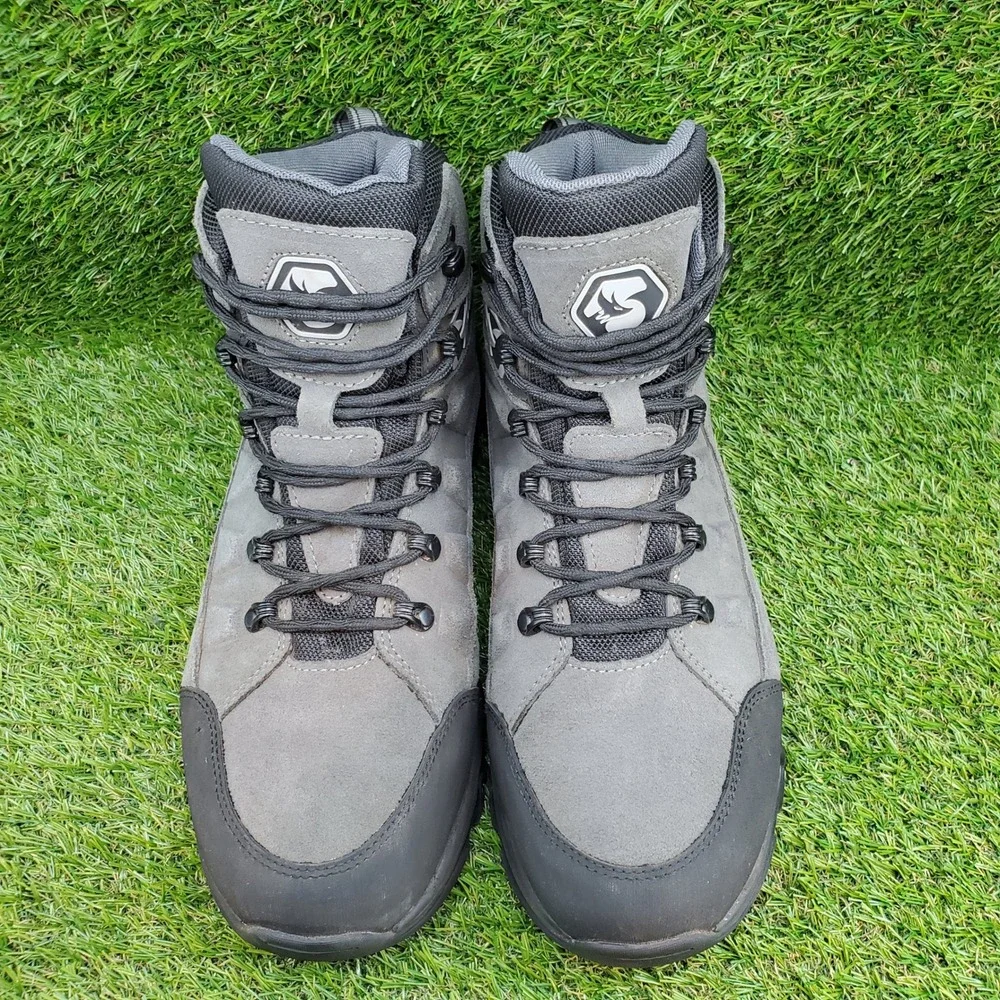 Foxelli 13939M SIZE 10 WIDE Men's Waterproof Hiking Boots Suede Gray